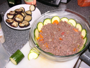 Moussaka Schichten